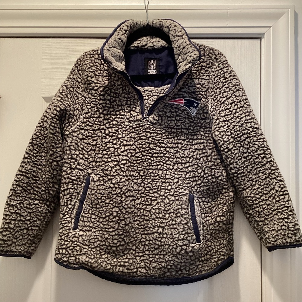 Boys or Girls  Fleece Pullover Jacket - Navy and Gray